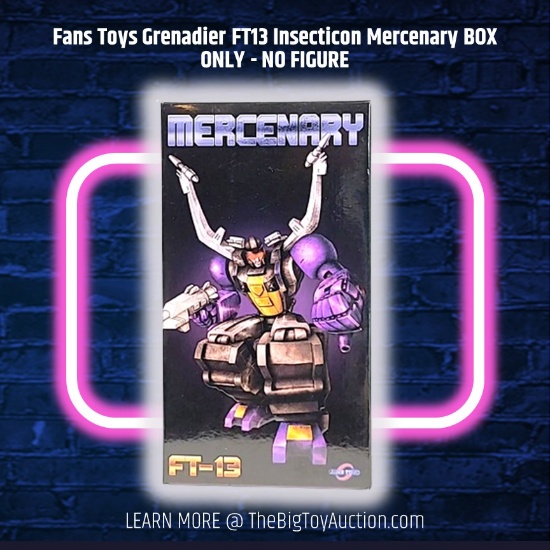 Fans Toys Grenadier FT13 Insecticon Mercenary BOX ONLY - NO FIGURE
