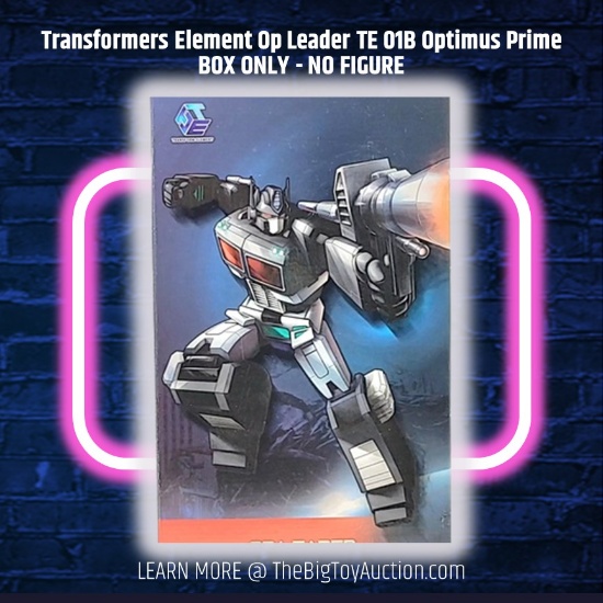 Transformers Element Op Leader TE 01B Optimus Prime BOX ONLY - NO FIGURE