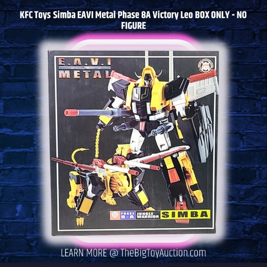 KFC Toys Simba EAVI Metal Phase 8A Victory Leo BOX ONLY - NO FIGURE