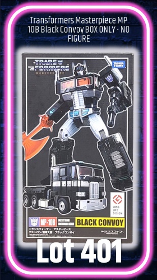 Transformers Masterpiece MP 10B Black Convoy BOX ONLY - NO FIGURE