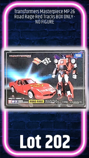 Transformers Masterpiece MP 26 Road Rage Red Tracks BOX ONLY - NO FIGURE