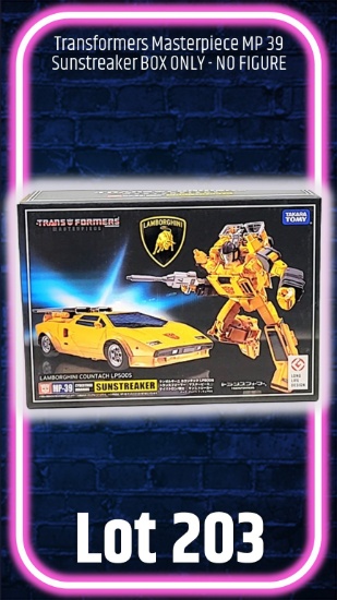 Transformers Masterpiece MP 39 Sunstreaker BOX ONLY - NO FIGURE