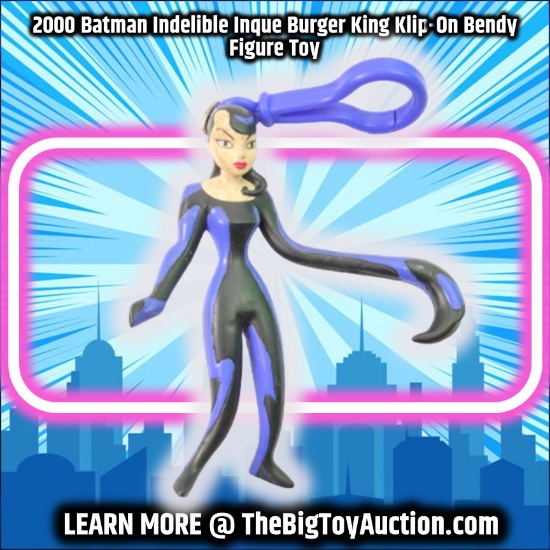2000 Batman Indelible Inque Burger King Klip-On Bendy Figure Toy