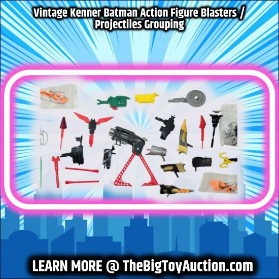 Vintage Kenner Batman Action Figure Blasters / Projectiles Grouping