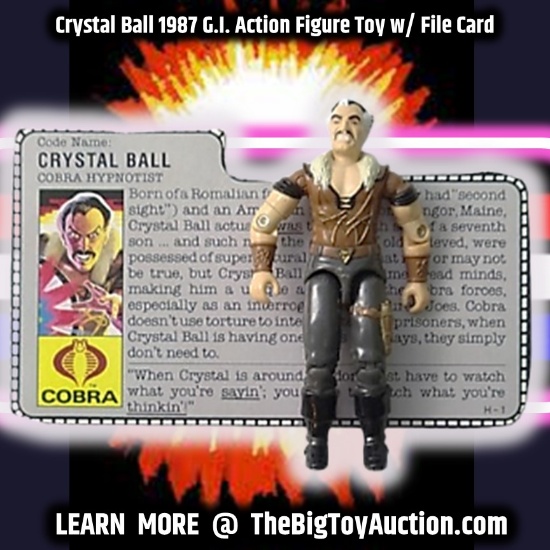 Crystal Ball 1987 G.I. Action Figure Toy w/ File Card