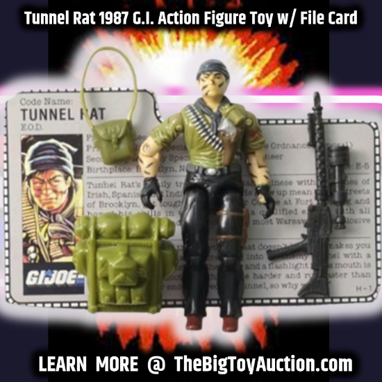 Tunnel Rat 1987 G.I. Action Figure Toy w/ File Card
