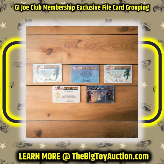 GI Joe Club Membership Exclusive File Card Grouping