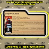 GI Joe Red Torches 2010 JoeCon Convention Red Shadows Exclusive FileCard