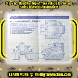 GI Joe Sgt. Slaughter Triple T Tank Vehicle Toy Vintage Hasbro Blueprints/Instructions