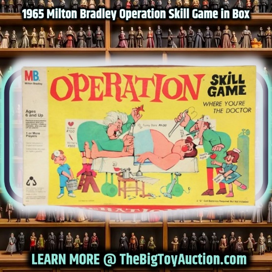 1965 Milton Bradley Operation Skill Game in Box