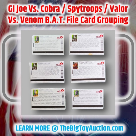 GI Joe Vs. Cobra / Spytroops / Valor Vs. Venom B.A.T. File Card Grouping