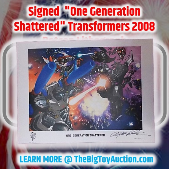 Signed  "One Generation Shattered" Transformers 2008 Botcon Lithograph
