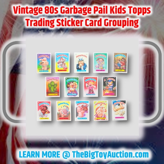 Vintage 80s Garbage Pail Kids Topps Trading Sticker Card Grouping