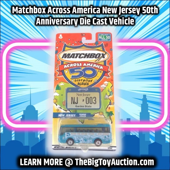 Matchbox Across America New Jersey 50th Anniversary Die Cast Vehicle