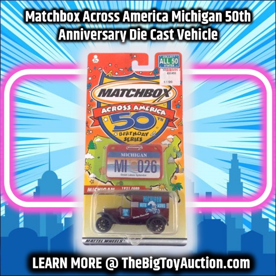 Matchbox Across America Michigan 50th Anniversary Die Cast Vehicle