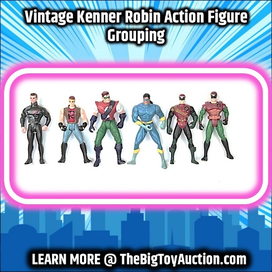Vintage Kenner Batman Grouping of Robin Action Figures