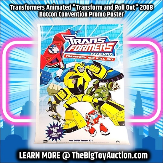 Transformers Animated "Transform and Roll Out" 2008 Botcon Convention Promo Poster