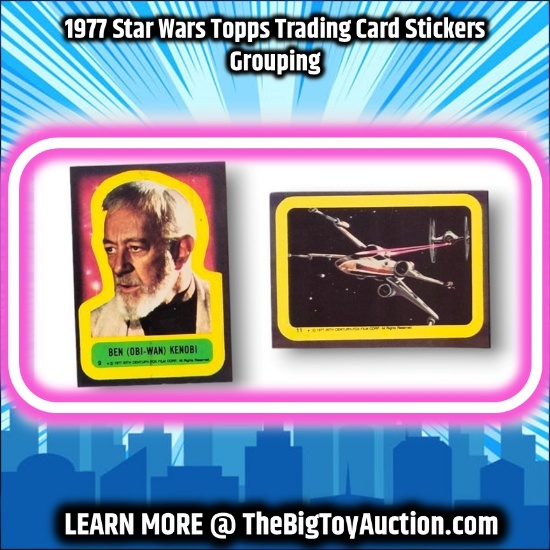 1977 Star Wars Topps Trading Card Stickers Grouping