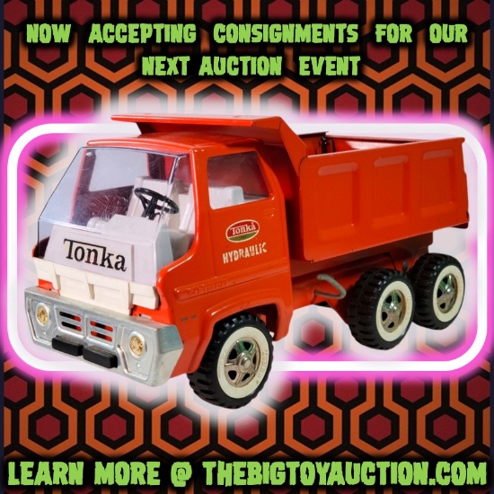 Vintage Tonka Toys Pressed Steel Red Hydraulic Dump Truck