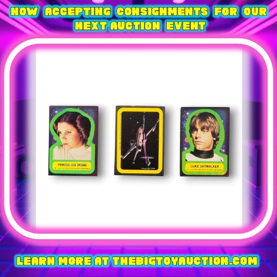 1977 Star Wars Topps Trading Card Stickers Grouping