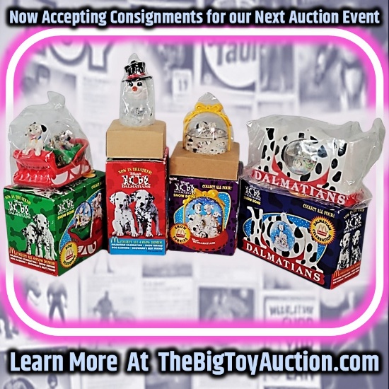 McDonald's Disney 101 Dalmatians SnowDome / Snow Globe Boxed Collectible Grouping