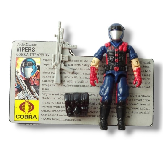 GI Joe 1986 Cobra Viper Action Figure Toy Complete w/ FileCard