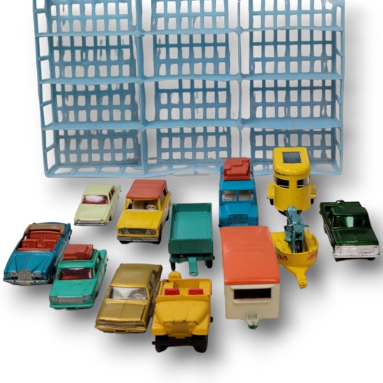 Vintage DieCast Camping Vehicle Grouping: Older Lesney, Matchbox etc.