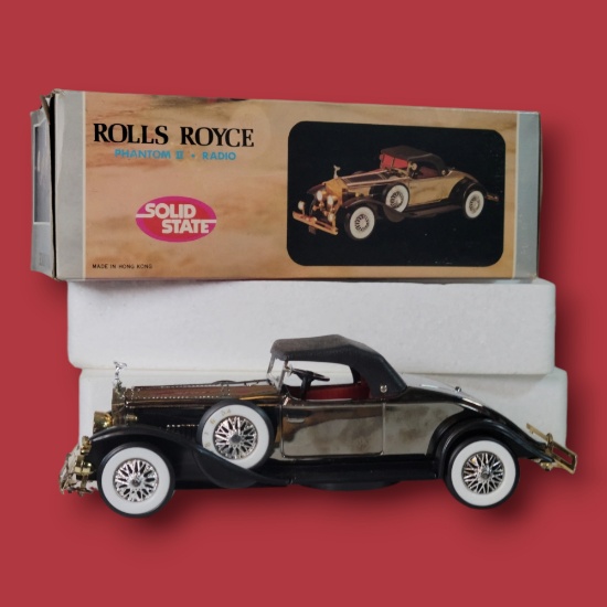 Vintage 1931 Rolls Royce Phantom II Solid State Transistor Radio Car w/ Box