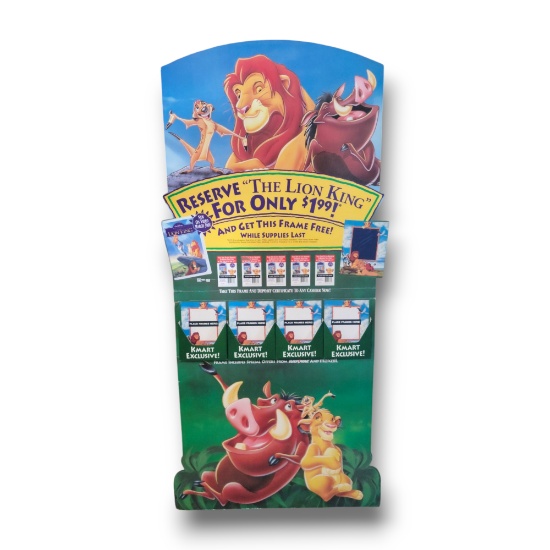 Lion King VHS Movie Promo Cardboard Standup / Standee