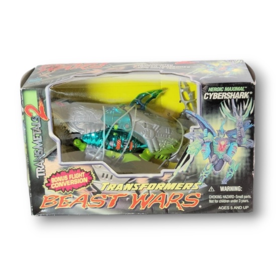 Transformers Beast Wars Cybershark Transmetals 2 1998 Hasbro/Kenner Toy Action Figure