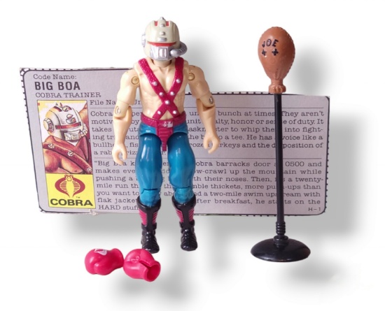 GI Joe 1987 Big Boa Action Figure Toy Complete w/ FileCard
