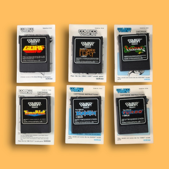 Vintage Colecovision Game Cartridge & Instruction Manual Booklet Grouping