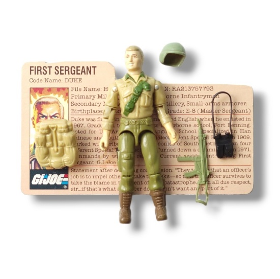 GI Joe 1983 Duke Action Figure Toy Complete w/ FileCard
