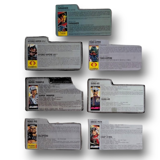 Vintage GI Joe Canadian Collectible File Card Grouping