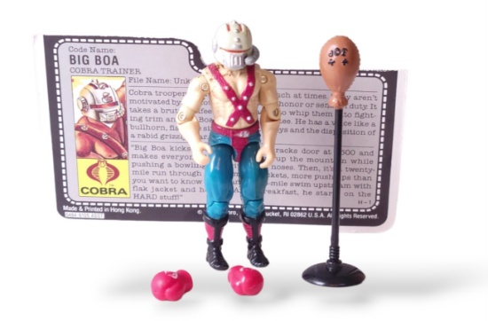 GI Joe 1987 Big Boa Action Figure Toy Complete w/ FileCard