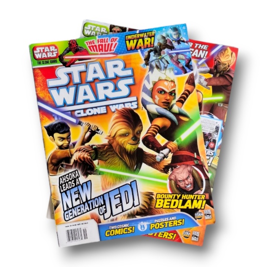 2013 Star Wars: The Clone Wars Magazine Grouping - Ashoka/Yoda Covers
