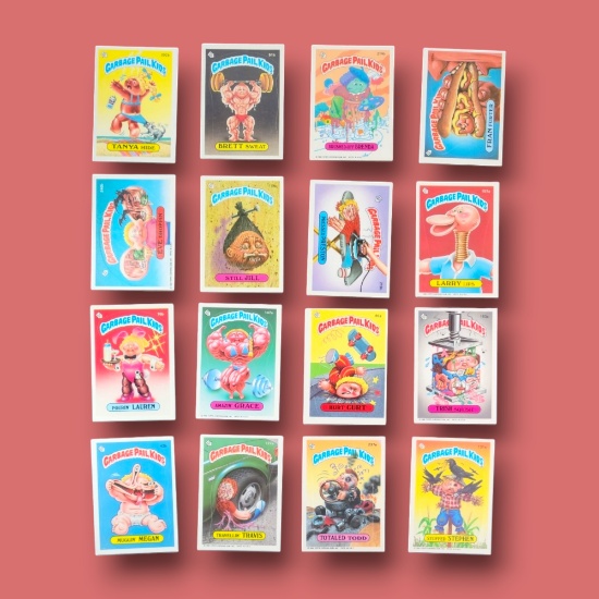 Vintage 80s Garbage Pail Kids Topps Trading Sticker Card Grouping