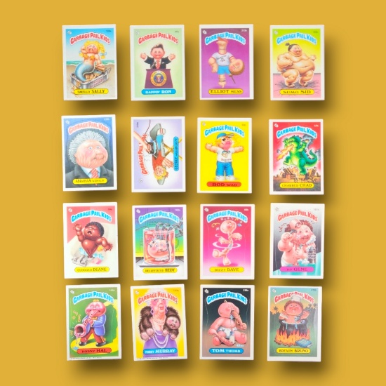 Vintage 80s Garbage Pail Kids Topps Trading Sticker Card Grouping