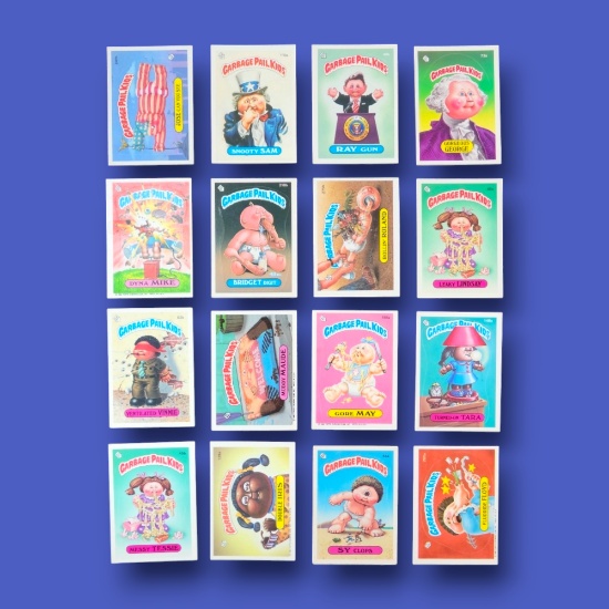 Vintage 80s Garbage Pail Kids Topps Trading Sticker Card Grouping