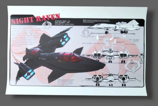 Cobra Night Raven Jet "Creating G.I. Joe: A Real American Hero" Exclusive 17"x11" Print