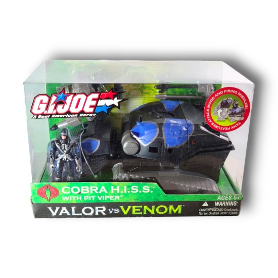 Cobra H.I.S.S. Tank & Pit Viper GI Joe Valor Vs. Venom Action Figure Vehicle w/ Figure