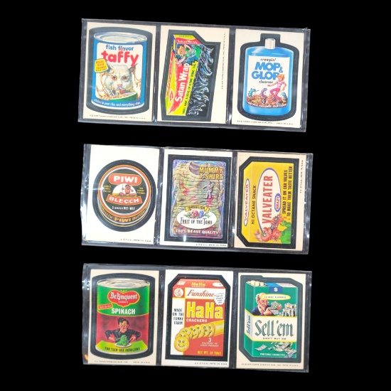 Vintage 1970s Wacky Packages Topps Trading Sticker Card Grouping