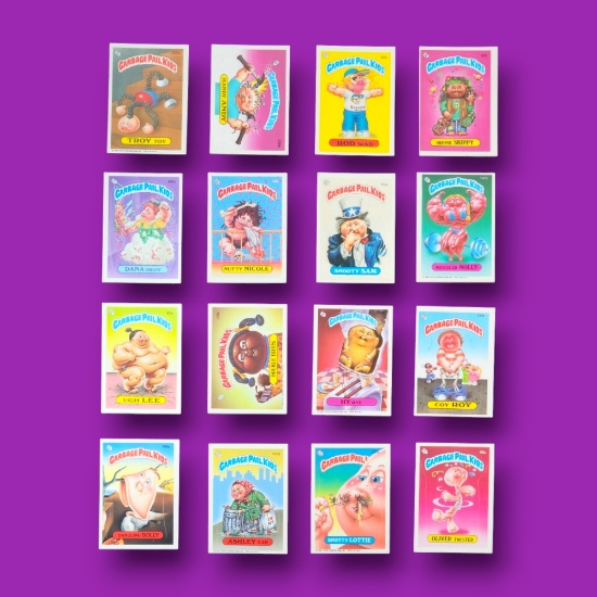 Vintage 80s Garbage Pail Kids Topps Trading Sticker Card Grouping
