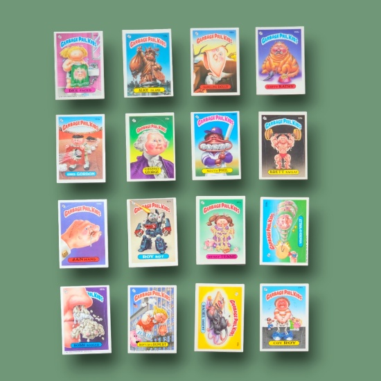Vintage 80s Garbage Pail Kids Topps Trading Sticker Card Grouping