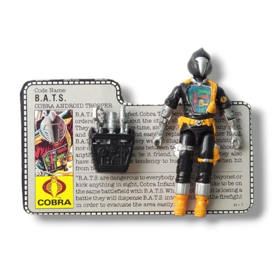 GI Joe 1986 BAT Action Figure Toy Complete w/ FileCard