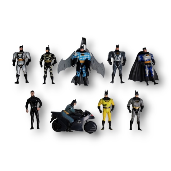 Vintage Kenner Batman Animated Series 1990s Action Figure Toy Grouping