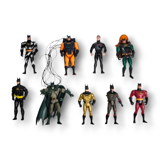 Vintage Kenner Batman Animated Series 1990s Action Figure Toy Grouping