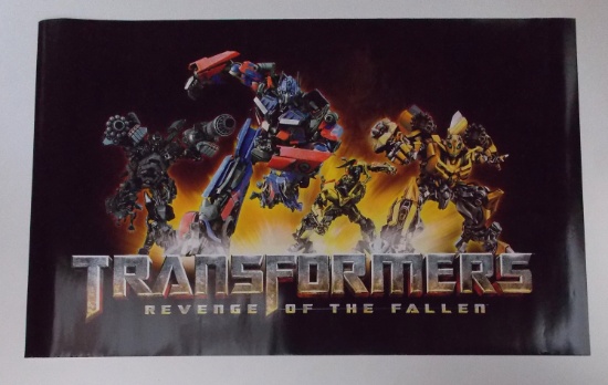 Transformers: Revenge of the Fallen Movie Poster w/ Toy Checklist | 2009 Hasbro Promo