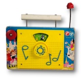 Vintage Fisher Price TV-Radio Farmer in the Dell Wind-Up Children's Toy