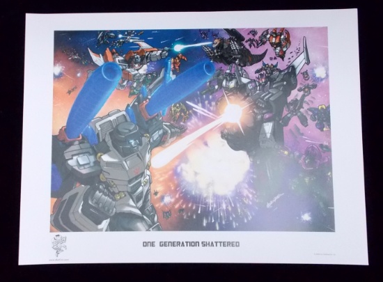 "One Generation Shattered" Transformers 2008 Botcon Lithograph